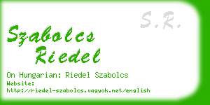 szabolcs riedel business card